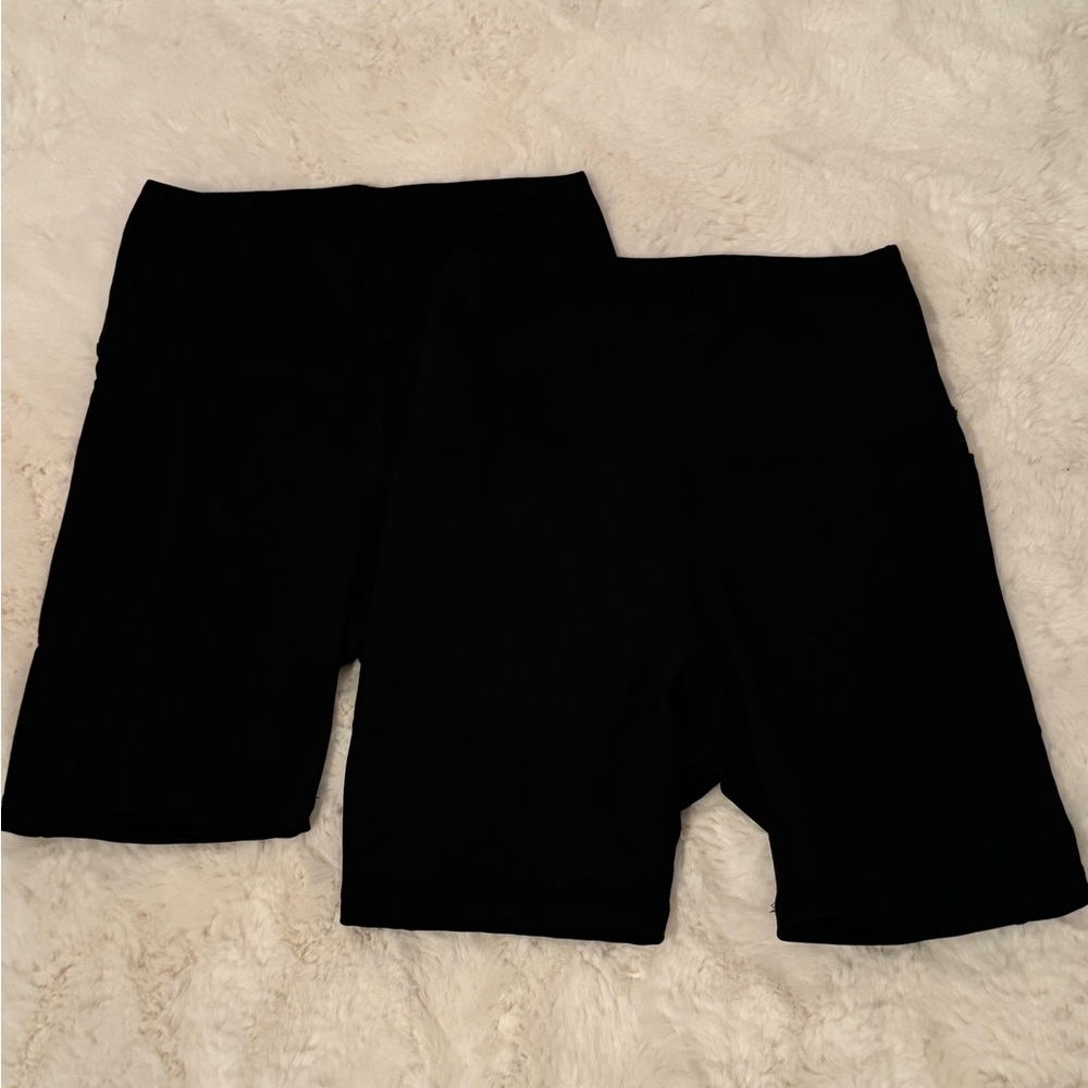 Danskin 2 pack of biker shorts ribbed and regular